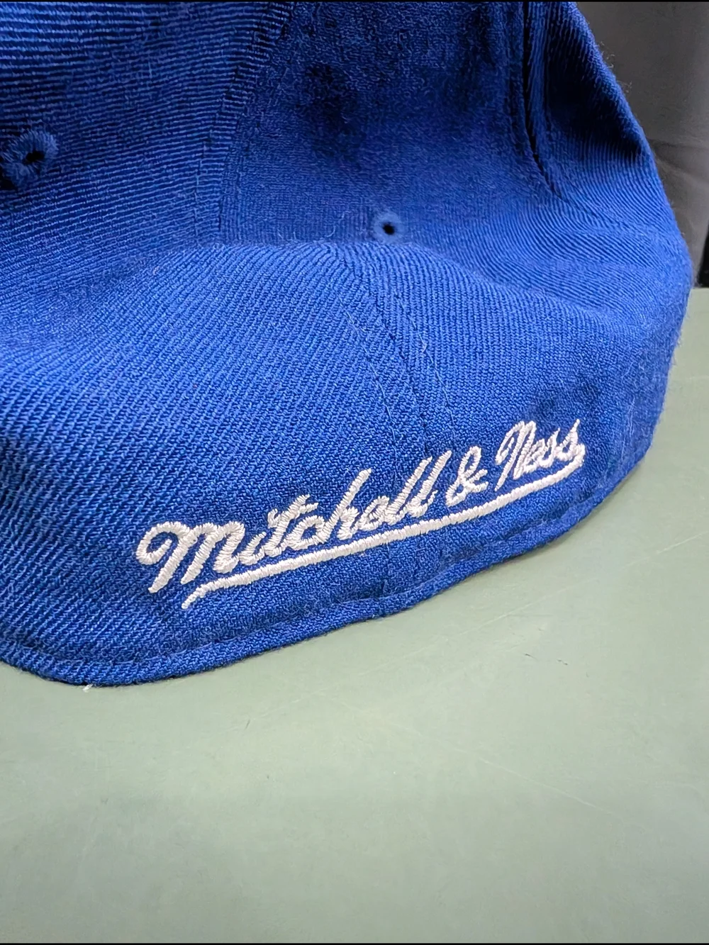 Nostalgia Mitchell & Ness 76ers Blue & Red Embroidered Snapback Hat